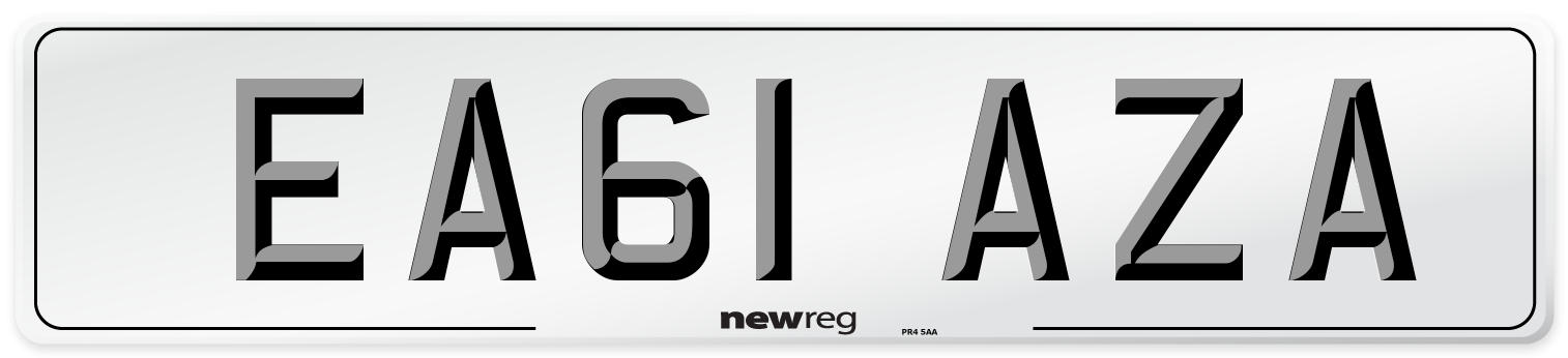 EA61 AZA Number Plate from New Reg